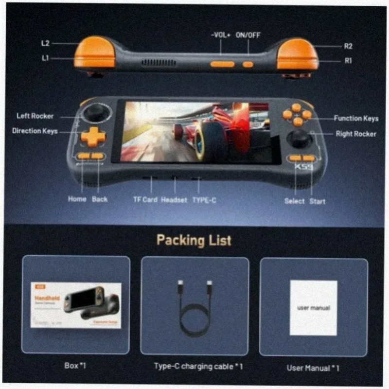 KINHANK K59 Handheld Game Cons - Gaming Console Under 5000 recension och pris