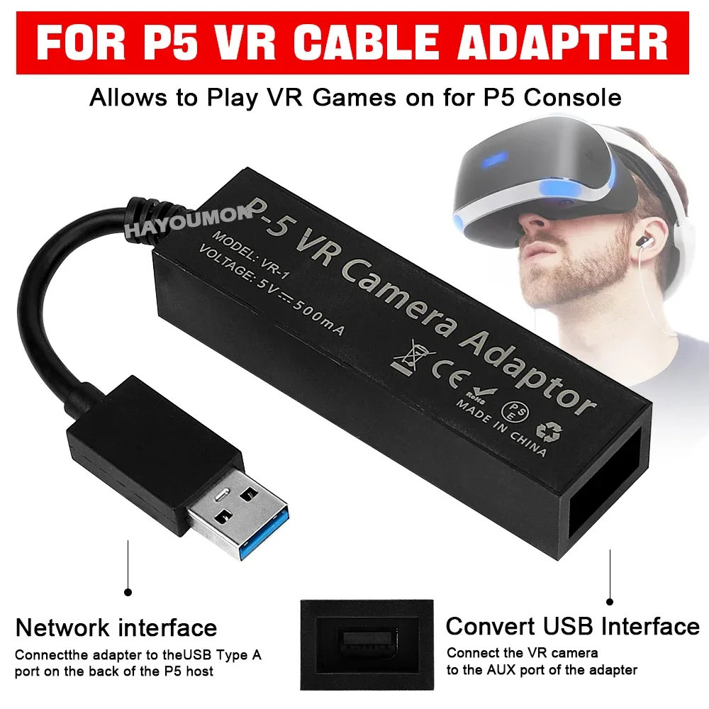 For PS5 VR Cable Adapter For P - Gaming Console Buttons recension och pris